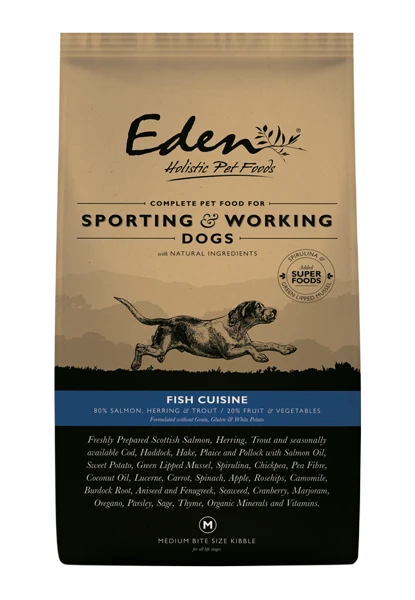 Eden Dog - 80/20 Fish Cuisine Working & Sporting Dog Medium Kibble 15kg 3 Eden Dog - 80/20 Fish Cuisine Working & Sporting Dog Medium Kibble 15kg