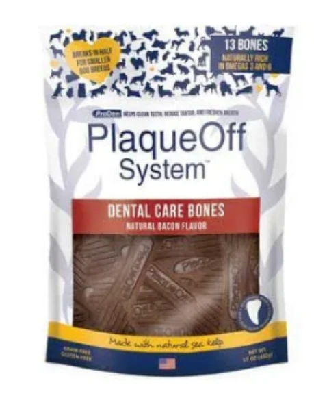 ProDen PlaqueOff Dental Bones Bacon 485g 3 ProDen PlaqueOff Dental Bones Bacon 485g