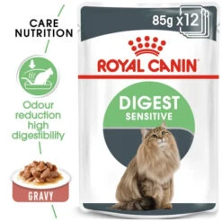 Royal Canin Cat - Pouch Box Digest Sensitive Care In Gravy 12x85g -Pet Supplies Store 0020930 royal canin cat pouch box digest sensitive care in gravy 12x85g