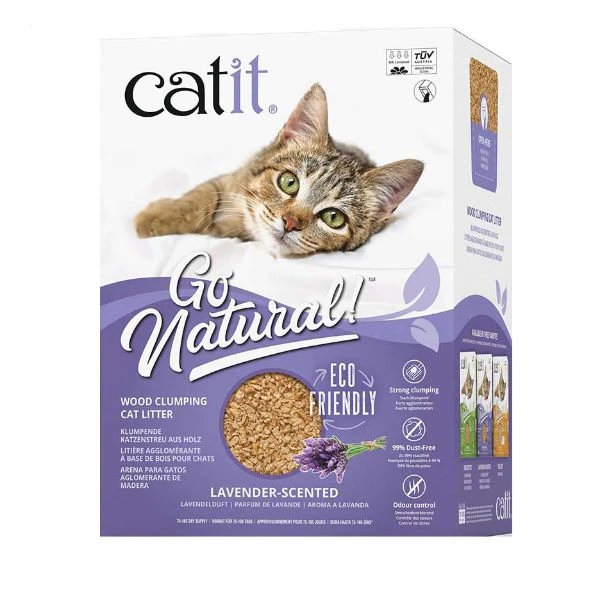 Catit Go Natural Wood Litter Lavender 15L