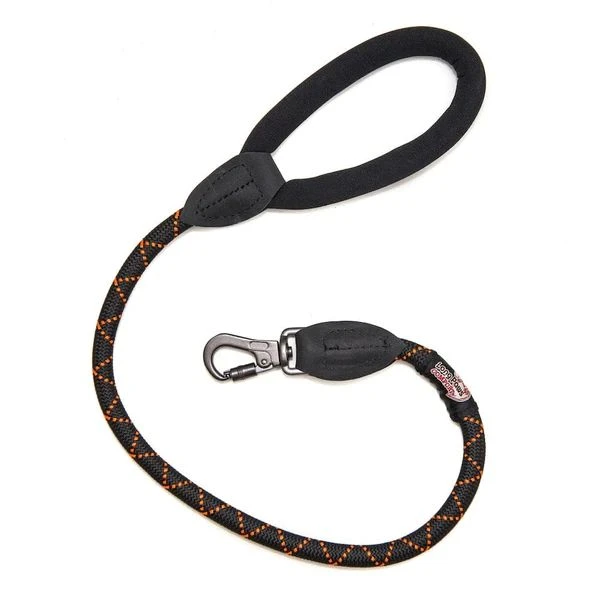 Long Paws Comfort Rope Lead Mk1 75cm Black/Orange 3 Long Paws Comfort Rope Lead Mk1 75cm Black/Orange