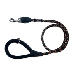 Long Paws Comfort Rope Lead Mk2 120cm Black/Orange
