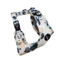 Funk The Dog Harness Paint Splodge Grey Large